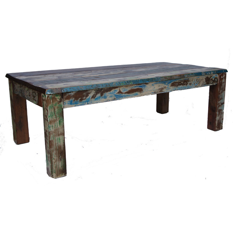World Menagerie Sanjay Old Painted Teak Coffee Table Wayfair.co.uk